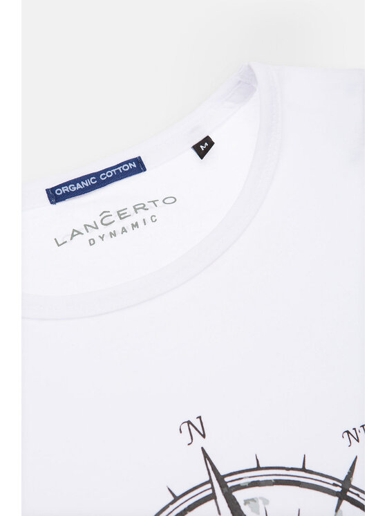 Lancerto Lancerto T-Shirt Elliott TS073221000022 Biały Regular Fit