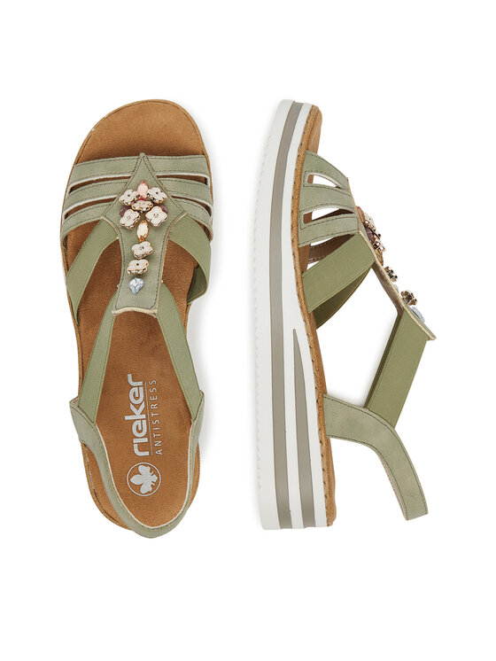 Rieker Rieker Sandalen V0245-52 Grün