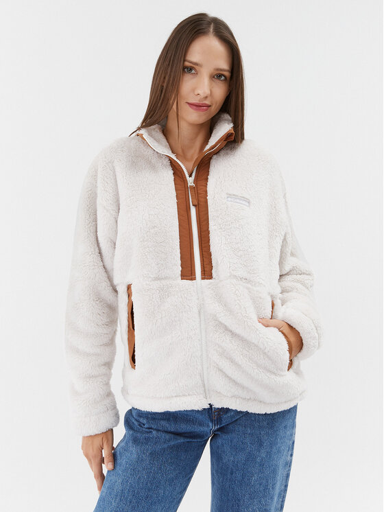 Columbia Fleecová mikina Boundless Discovery Sherpa FZ Écru Regular Fit