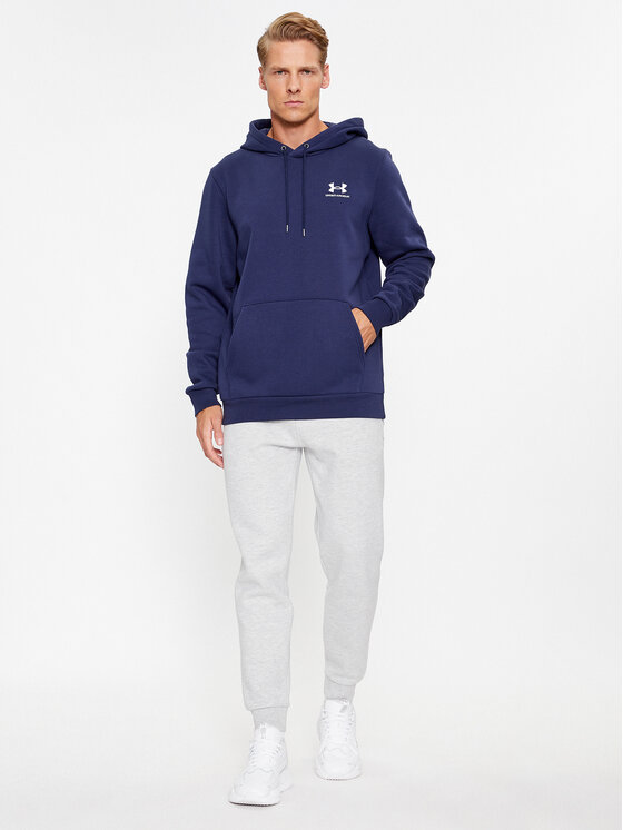 Under Armour Under Armour Bluza Ua Essential Fleece Hoodie 1373880 Granatowy Loose Fit