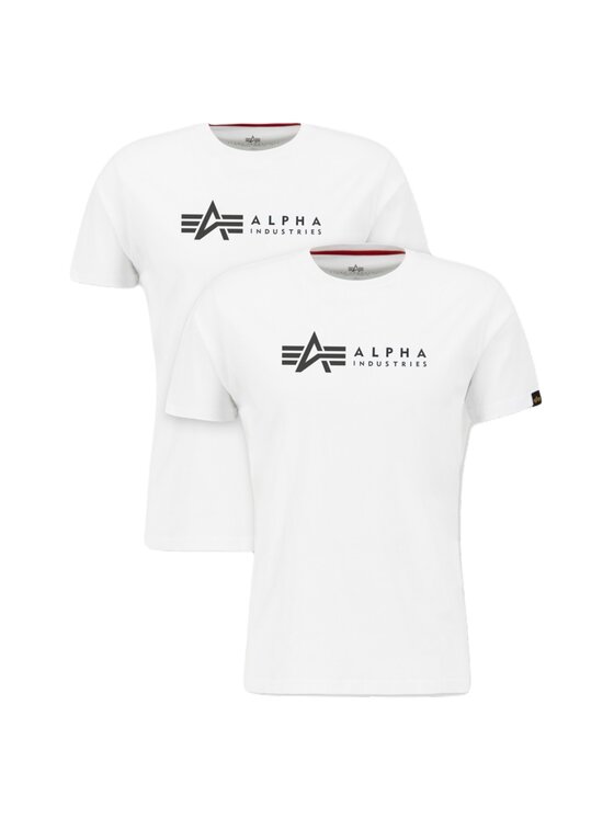 Alpha Industries Alpha Industries Komplet 2 t-shirtów AI.118534-09-XXL Biały Basic Fit