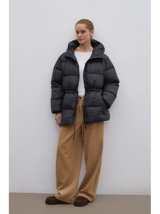 Estro Estro Μπουφάν γυναικείο ER00118490 Μαύρο Loose Fit