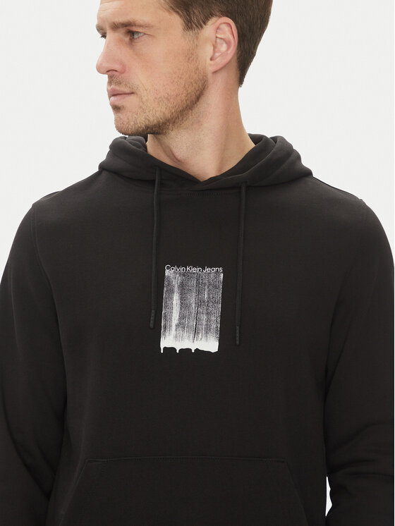 Calvin Klein Jeans Calvin Klein Jeans Μπλούζα Brush Stroke J30J327525 Μαύρο Regular Fit