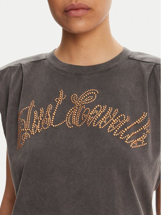 Just Cavalli Just Cavalli T-shirt 78PAHE10 Siva Loose Fit