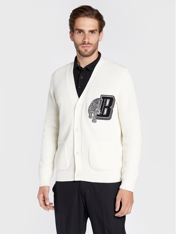 Baldessarini Baldessarini Cardigan Kashcot B4 60020/000/5107 Alb Regular Fit
