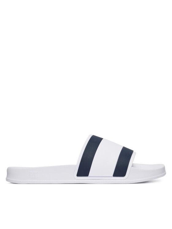 Tommy Hilfiger Tommy Hilfiger Natikači Core Hilfiger Flag Pool Slide FM0FM05798 Bela