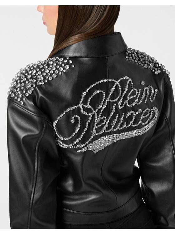 PHILIPP PLEIN PHILIPP PLEIN Kurtka skórzana 26385 Czarny