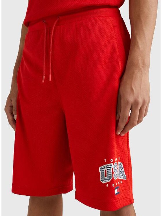 Tommy Jeans Tommy Jeans Szorty materiałowe TJM Ovz Modern Sport Shorts Czerwony Regular Fit