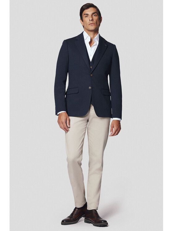 Lancerto Lancerto Marynarka Sezze MA131224000006 Granatowy Slim Fit