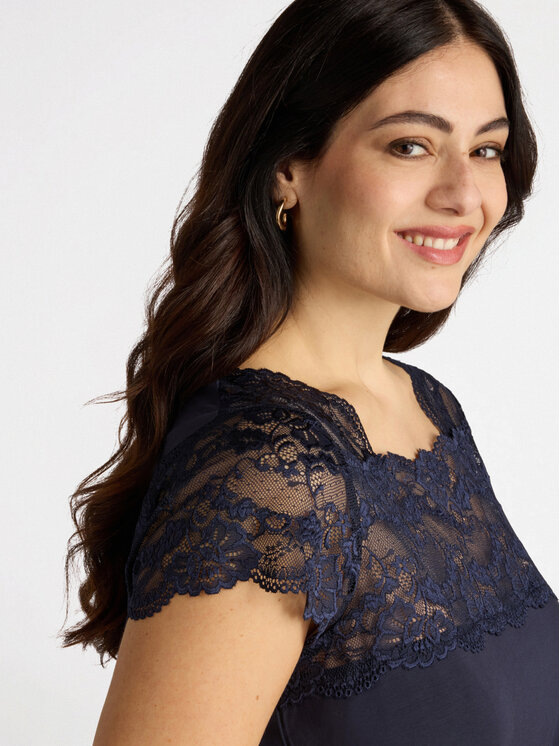 Fiorella Rubino Fiorella Rubino T-Shirt G093L007923N034 Niebieski Regular Fit