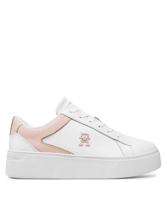 Tommy Hilfiger Sneakersy Th Platform Court Sneaker FW0FW07910 Biela