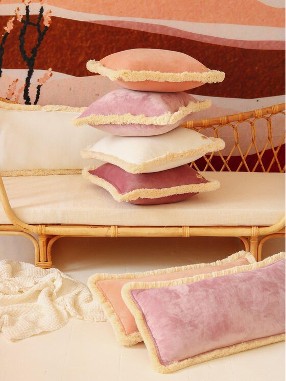 Moi Mili Moi Mili Poduszka dekoracyjna soft velvet Pomarańczowy