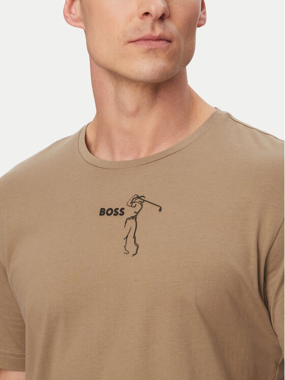 BOSS BOSS Majica Birdie 50559387 Khaki Regular Fit
