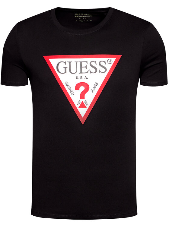 Guess Guess T-Shirt M1RI71 I3Z11 Μαύρο Slim Fit