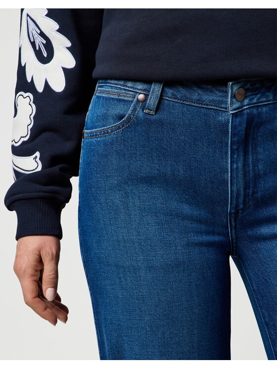 Wrangler Wrangler Jeansy World Wide Niebieski Wide Leg