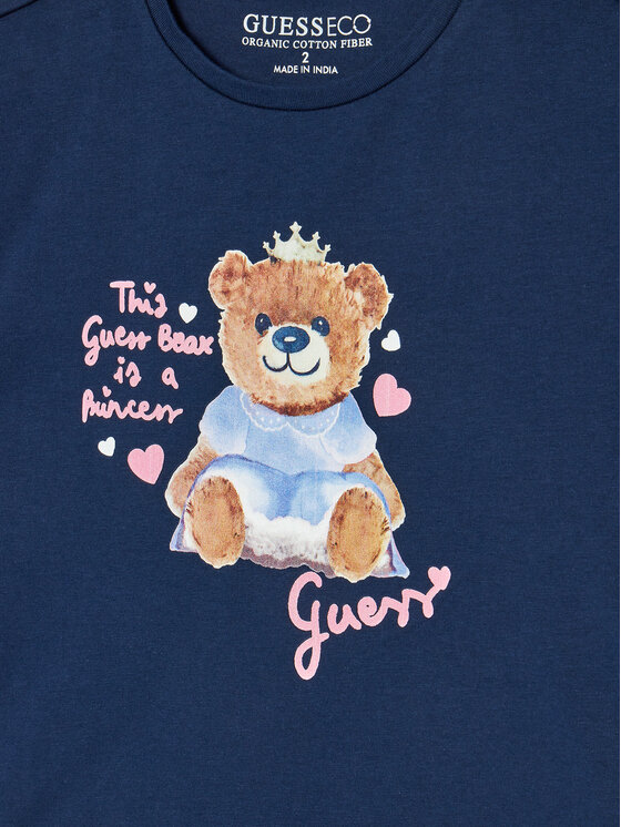 Guess Guess Футболка K5RI12 K6YW4 Cиній Regular Fit