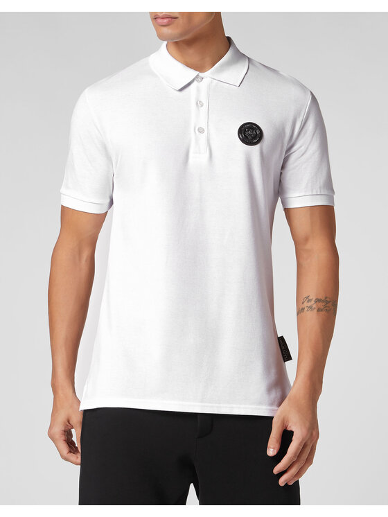 Plein Sport Plein Sport Polo 815 Biały Slim Fit