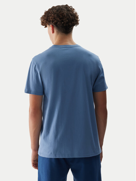 4F 4F Marškinėliai 4FWSS24TTSHM1154 Mėlyna Regular Fit