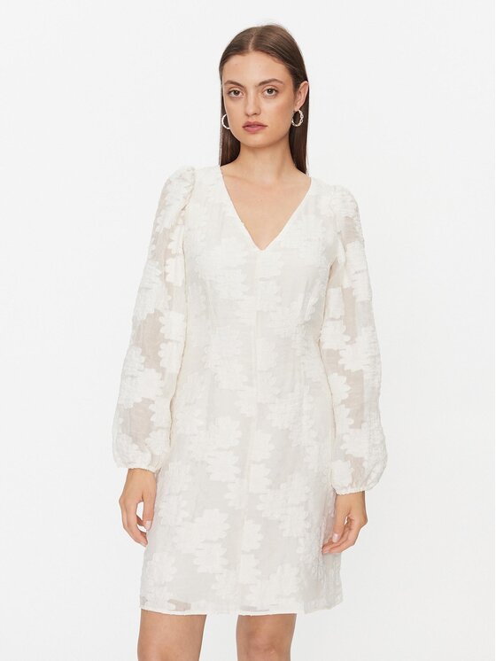 Samsøe Samsøe Rochie de zi Anai F00002933 Écru Regular Fit
