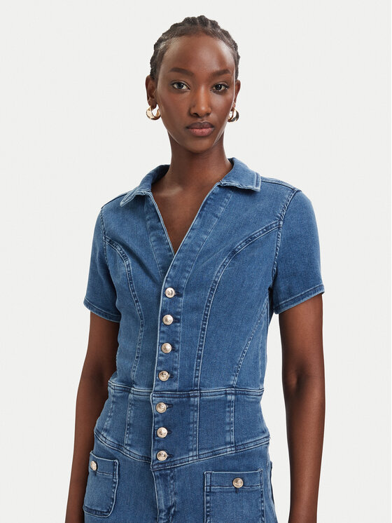 Guess Guess Jumpsuit W6GKA8 D1103 Blu Regular Fit