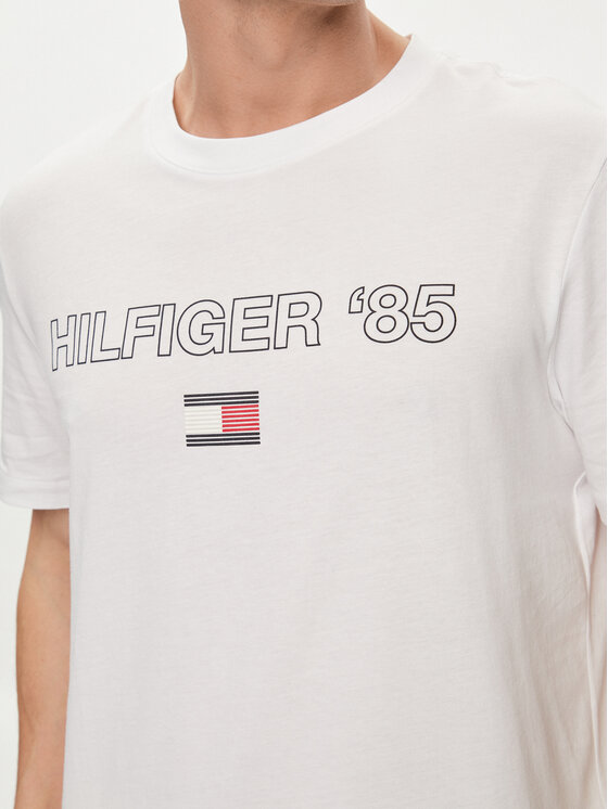 Tommy Hilfiger Tommy Hilfiger T-Shirt 85' MW0MW34427 Biały Regular Fit