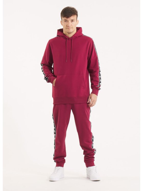 PITBULL PITBULL Bluza TAPE NUGGET Bordowy Regular Fit