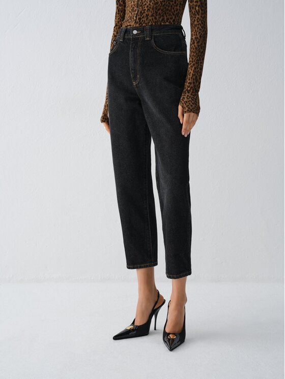 La Mania La Mania Jeansy RIFFE Czarny Basic Fit