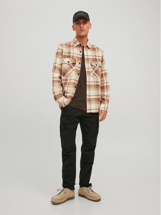 Jack&Jones Jack&Jones Hlače Ace 12216664 Crna Carrot Fit
