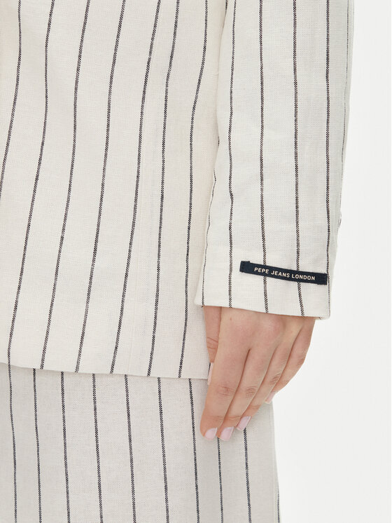 Pepe Jeans Pepe Jeans Švarkas Hannah PL402589 Écru Loose Fit