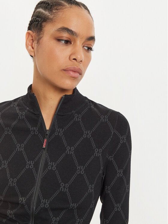 HUGO Hugo Bluzka 50518172 Czarny Regular Fit