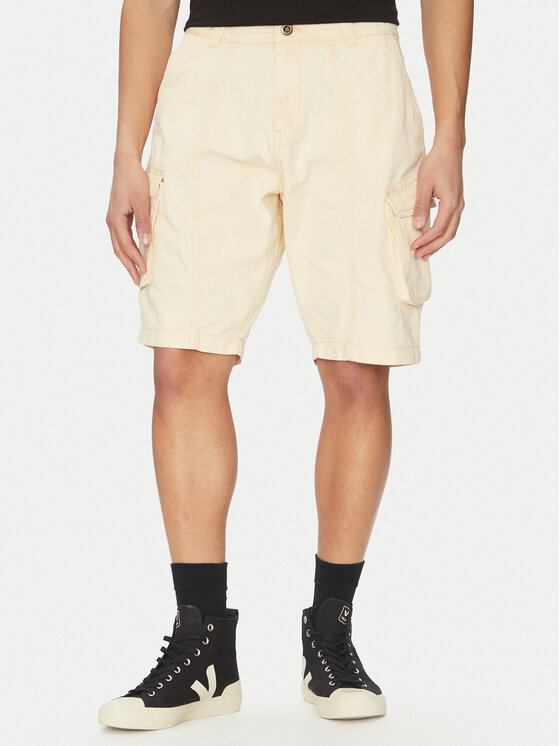 Alpha Industries Alpha Industries Džínové šortky Canvas Acid 156259 Bílá Regular Fit