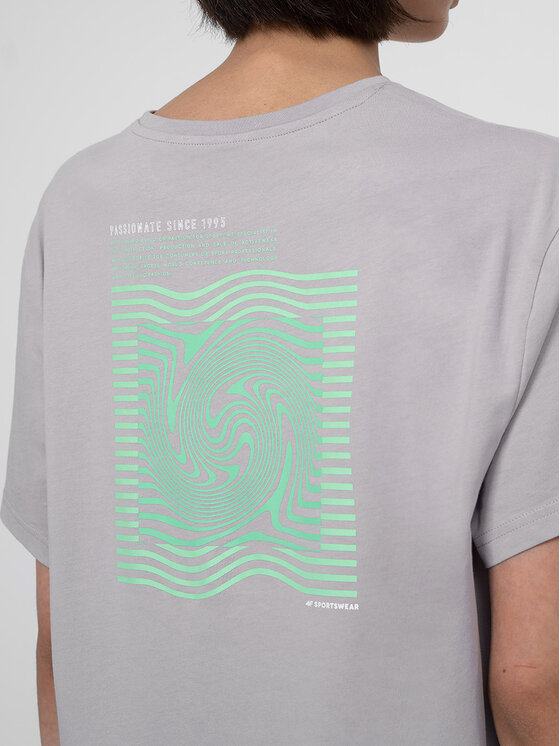 4F 4F T-krekls 4FSS23TTSHF344 Pelēks Relaxed Fit