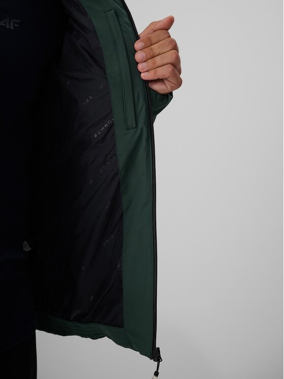 4F 4F Μπουφάν χειμωνιάτικο 4FRAW26TTJAM1377-40S Πράσινο Regular Fit