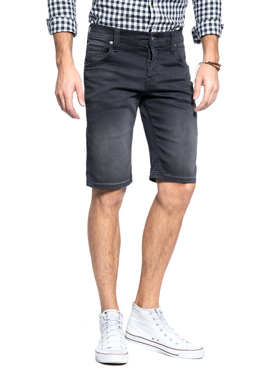 Mustang Mustang Szorty jeansowe CHICAGO SHORT Szary Slim Fit