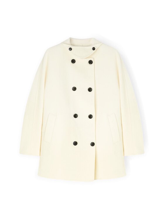 Motivi Motivi Cappotto 0076W100113N011 Bianco Regular Fit