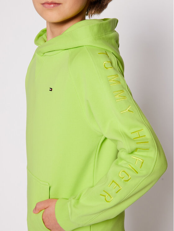 Tommy Hilfiger Felpa Gmd Sleeve Artwork KB0KB06566 D Verde Regular Fit