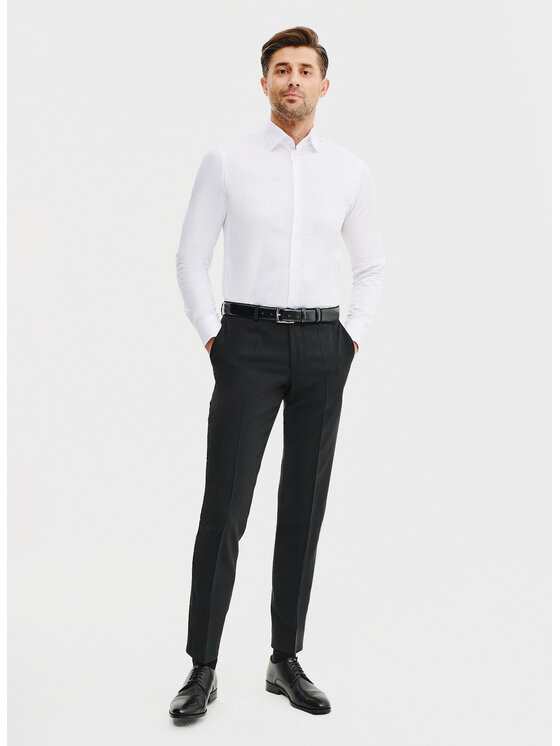 Pako Lorente Pako Lorente Spodnie garniturowe P25SP-6G-029 Czarny Slim Fit