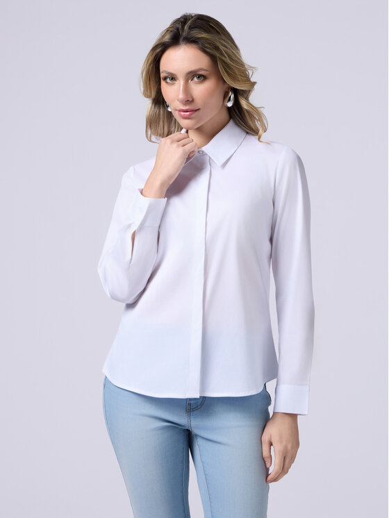 Oltre Oltre Koszula 5373R102932N011 Biały Regular Fit