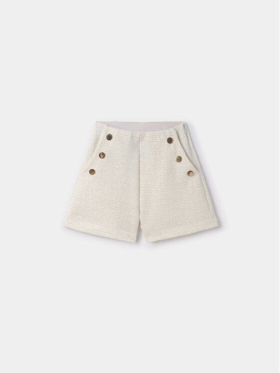 Mayoral Mayoral Pantalon scurți din material 6267 Écru Regular Fit