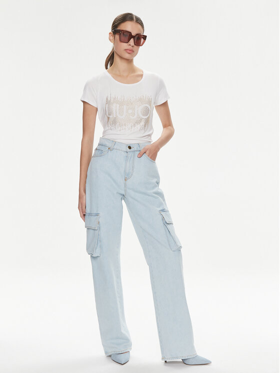 Liu Jo Liu Jo Marškinėliai VA4154 JS360 Balta Regular Fit