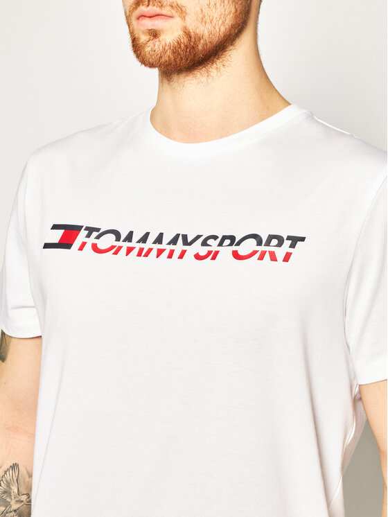 Tommy Sport Tommy Sport T-Shirt Logo Chest S20S200051 Biały Regular Fit