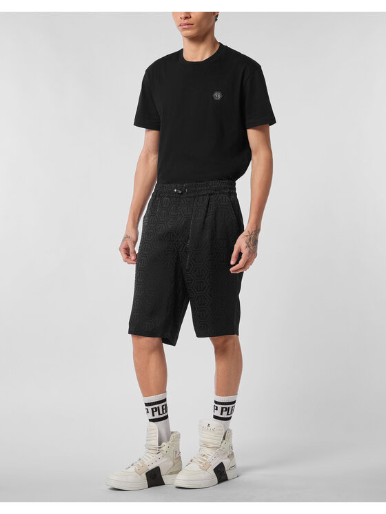 PHILIPP PLEIN PHILIPP PLEIN Szorty materiałowe 25459 Czarny Regular Fit