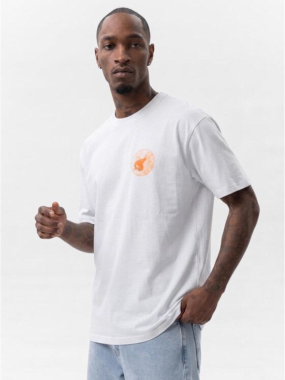 MyStars MyStars T-Shirt Koi Chest 132421 Biały Regular Fit