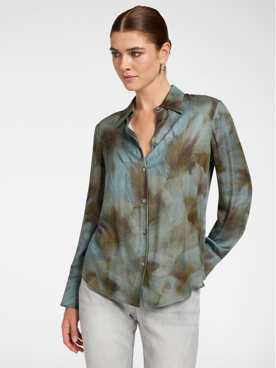 Elena Mirò Elena Mirò Camicia 5045P000373N001 Turchese Regular Fit
