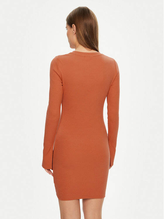 Calvin Klein Jeans Calvin Klein Jeans Kleid für den Alltag J20J225112 Orange Slim Fit