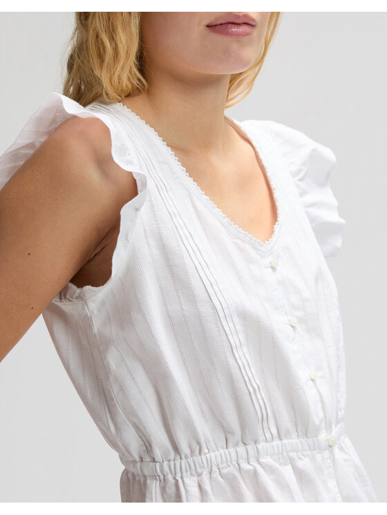 Lee Lee Koszula RUFFLE SVE SHIRT Niebieski Regular Fit