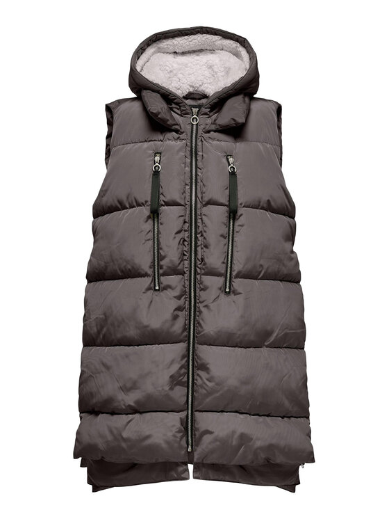 ONLY ONLY Bezrękawnik 15300259 Szary Regular Fit