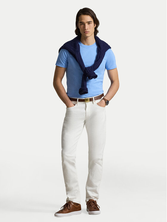 Polo Ralph Lauren Polo Ralph Lauren T-Shirt 710671438526 Modrá Custom Slim Fit