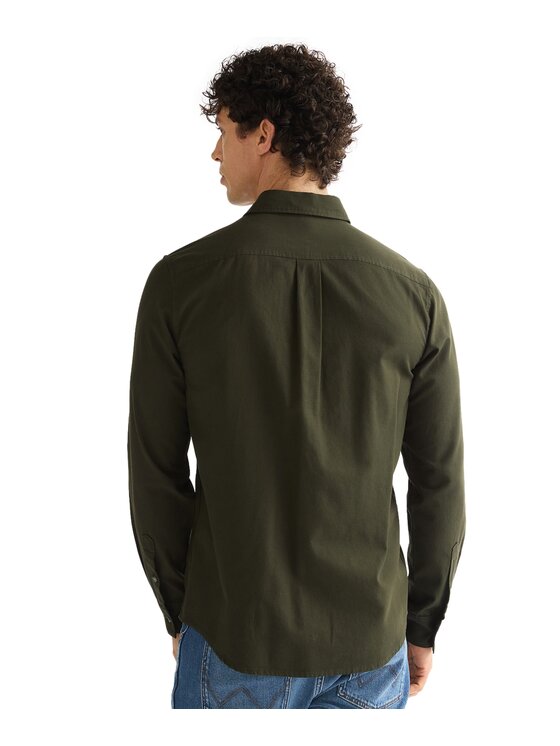 Wrangler Wrangler Koszula 112386947 Zielony ciemny Regular Fit
