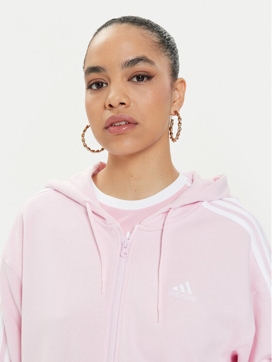 adidas adidas Majica dugih rukava Essentials 3-Stripes IR6132 Ružičasta Loose Fit